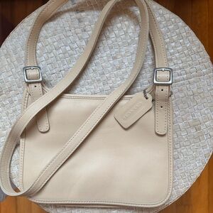 Coach Cream Classic Shoulder Bag with Adjustable Straps